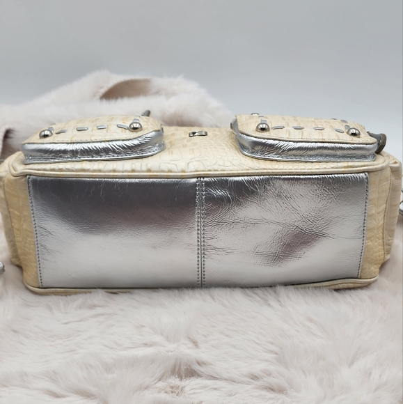 Sharif vintage snakeskin cream used shoulder bag with tags and dust bag. - Picture 9 of 17